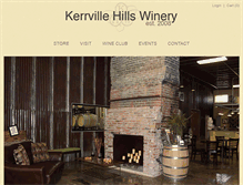 Tablet Screenshot of kerrvillehillswinery.com
